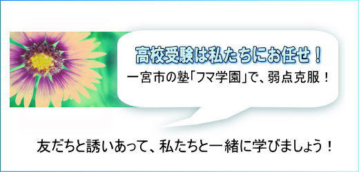 一宮市の塾フマ学園の中学生コース